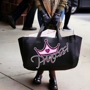 HANDMADE JUMBO canvas SHOPPER / SHIPPER 👑 PRINCESS Tote.